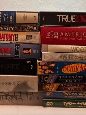 TV Series DVD Box Set Collection - Black and Red